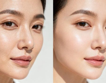 Before and after GHK-Cu peptide skin results