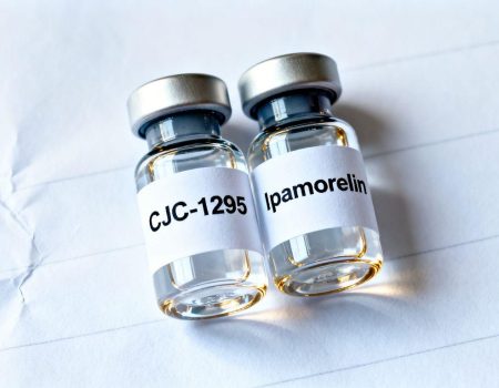 Vials of CJC-1295 and Ipamorelin