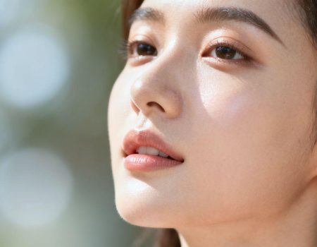 Radiant youthful skin with GHK-Cu peptide benefits.