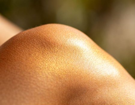 Tanned skin texture close-up