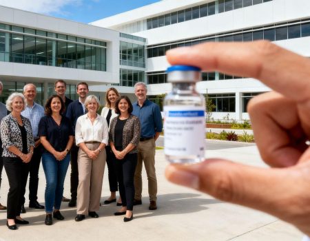 Australian medical trial participants and vial