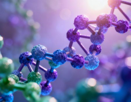 Diverse peptide molecules with intricate structures.