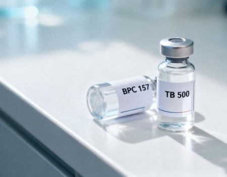 BPC 157 and TB 500 peptide vials.