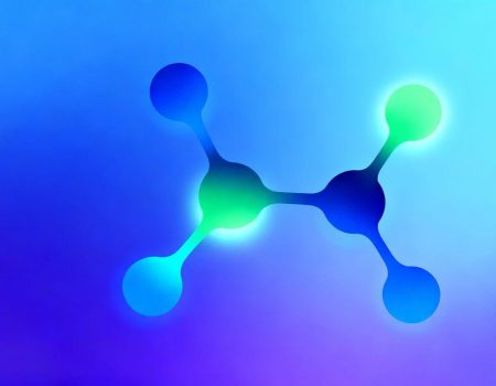 Abstract molecule representing weight-loss drug Retatrutide.