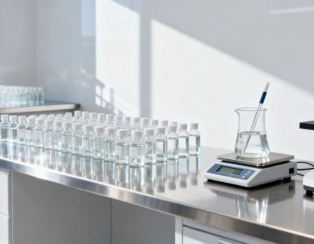 Laboratory vials and scientific equipment for BPC 157.