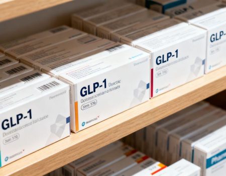GLP-1 medications displayed at Chemist Warehouse
