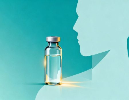 Retatrutide vial and person silhouette for weight loss.
