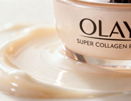 Olay Super Collagen Peptide formulas for firmer, lifted skin.